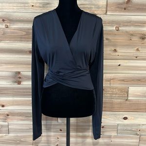 MAXCILA Wrap Top - Black